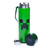Botella para beber Minecraft Creeper con termómetro digital