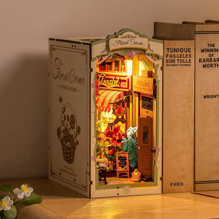 Book Nook Wood Kit – Flower Corner 