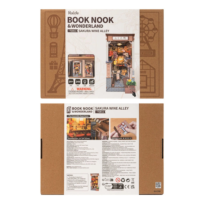 Kit di costruzione in legno Book Nook – Sakura Vicolo del Vino 