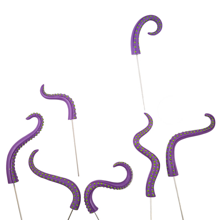 Purple tentacle flower pot decoration tentacles detail