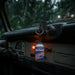 Jurassic Park Schluesselanhaenger Barbasol-Dose am Zuendschluessel eines Jeeps im Regen