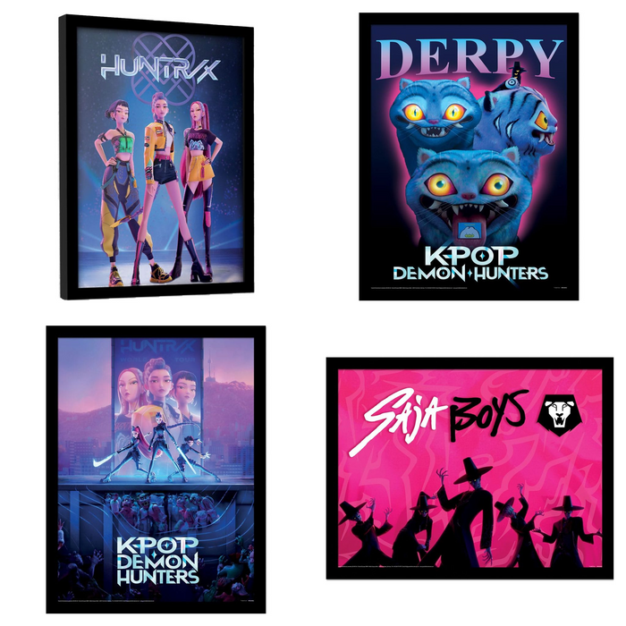 Póster con marco de KPop Demon Hunters: todas las variantes