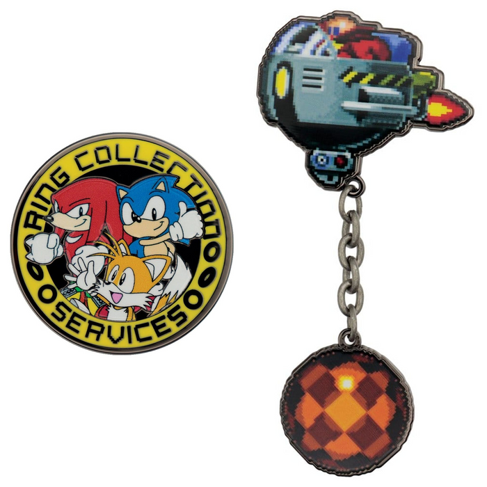 Sonic Metal Pin Badge: all versions