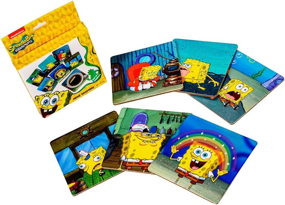 SpongeBob SquarePants meme onderzetters set van 6