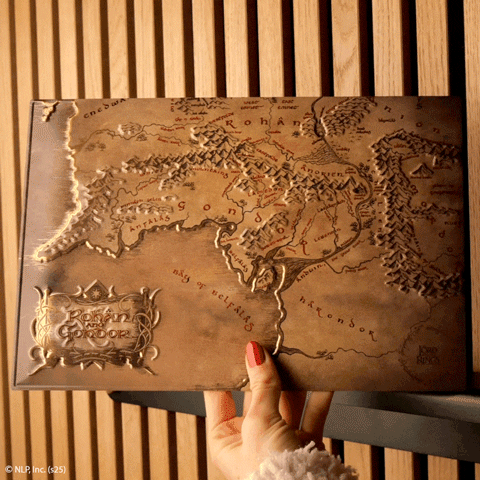 Lord of the Rings Metaalkaart - Rohan en Gondor (20x30 cm)