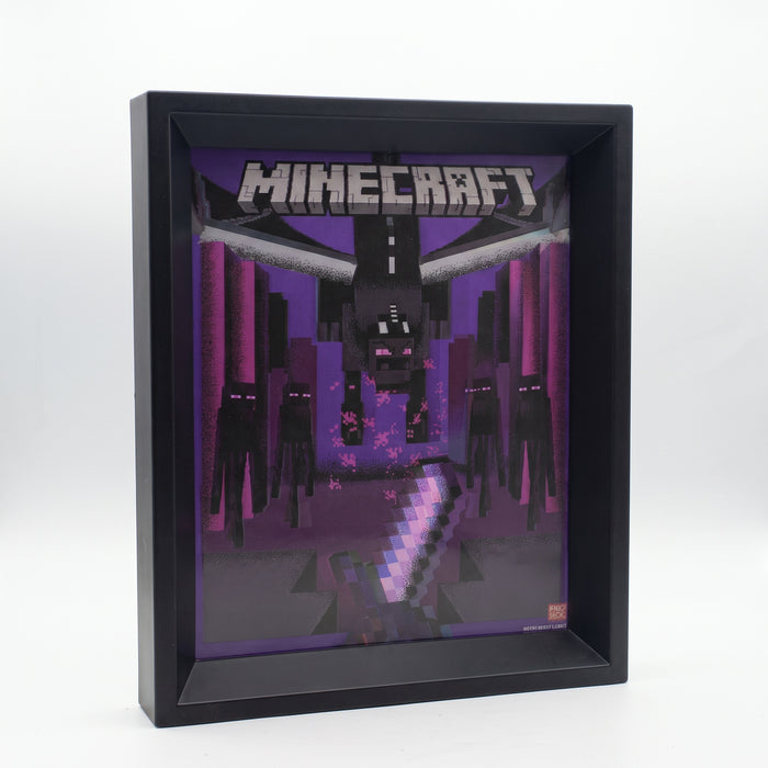 3D-lenticulareffect met Ender Dragon en Endermen