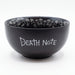 Death Note bowl with Ryuk silhouette and skull pattern