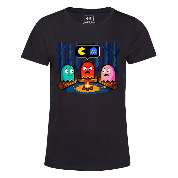 8-Bit Kampvuur - Vooraanzicht Girlie Zwart