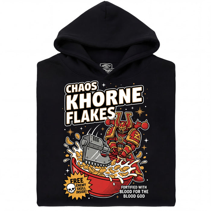 Chaos Khorne Flakes - Vue principale Sweat à Capuche Noir