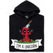 I'm a Unicorn - Vooraanzicht Hoodie Zwart