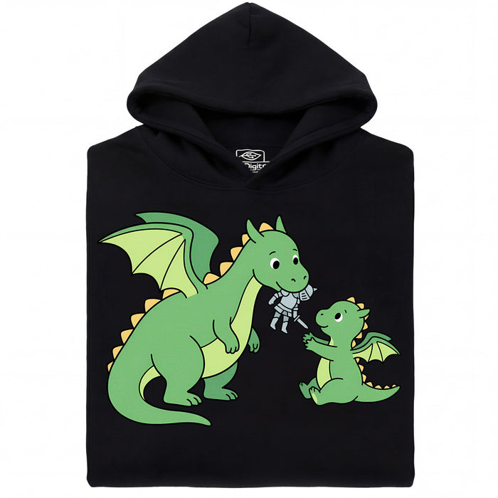 Dragon Parenting - Vue principale Hoodie Noir