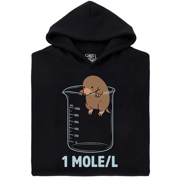 One Mole per Liter - Main view Hoodie Black