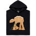 Stumbling Gingerbread - Gingerbread Walker in String Lights - Main View Hoodie Black