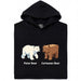 Cartesian Bear - Vista principal Hoodie Negro