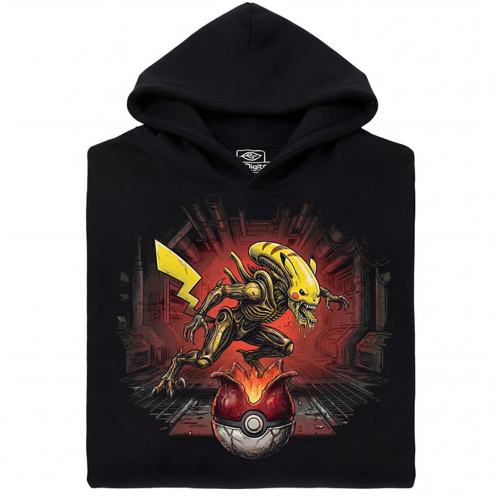Un Xénomorphe Sauvage Est Apparu! - Vue Principale Hoodie Noir
