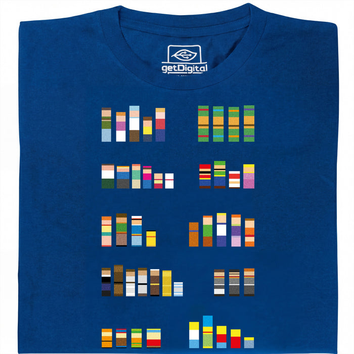 Pixel Legends of TV - Main view T-Shirt Blue