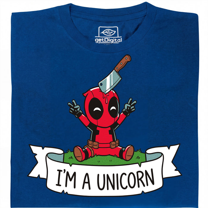 I'm a Unicorn - Vooraanzicht T-Shirt Blauw