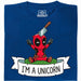 I'm a Unicorn - Vooraanzicht T-Shirt Blauw