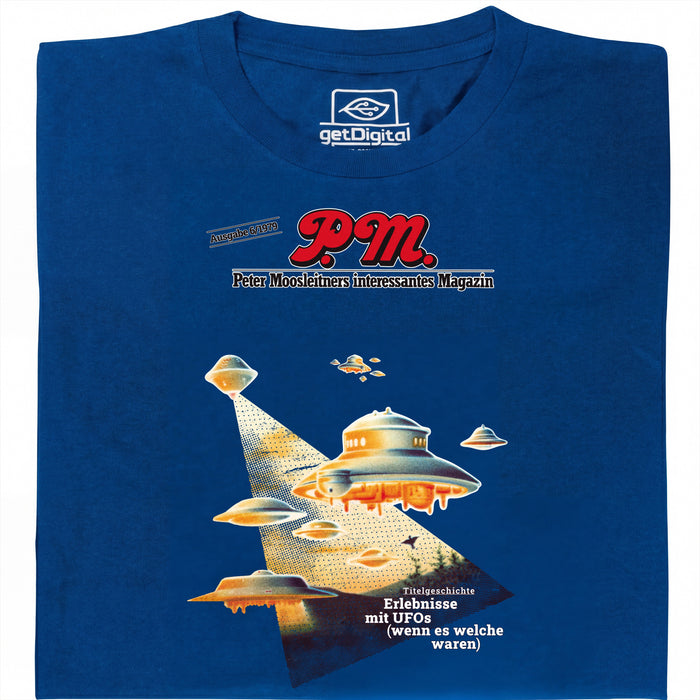 P.M. Magazijn 6/1979 Ervaringen met UFO's - Hoofdaanzicht T-Shirt Blauw
