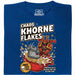 Chaos Khorne Flakes - Vue principale T-Shirt Bleu