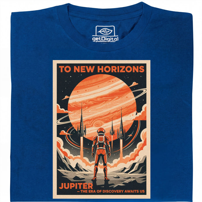 To New Horizons - Vista principale T-shirt Blu