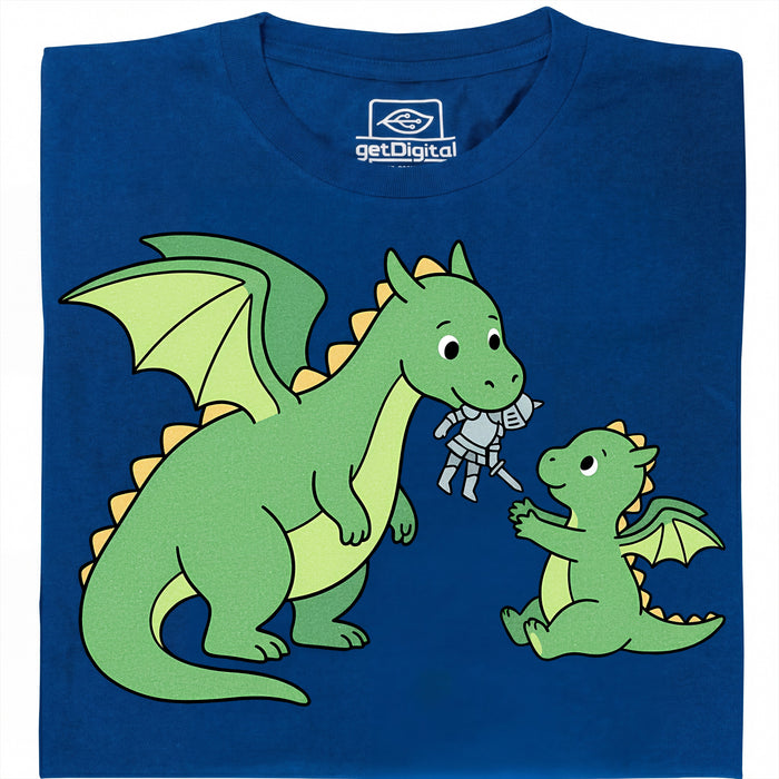 Dragon Parenting - Vue principale T-Shirt Bleu