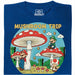 Mushroom Trip - Vooraanzicht T-shirt Blauw