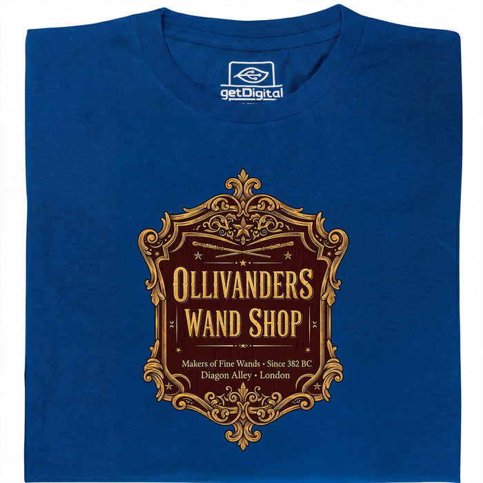 Ollivanders Wand Shop - Vue principale T-shirt Bleu