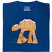 Stumbling Gingerbread - Gingerbread Walker in String Lights - Main View T-Shirt Blue