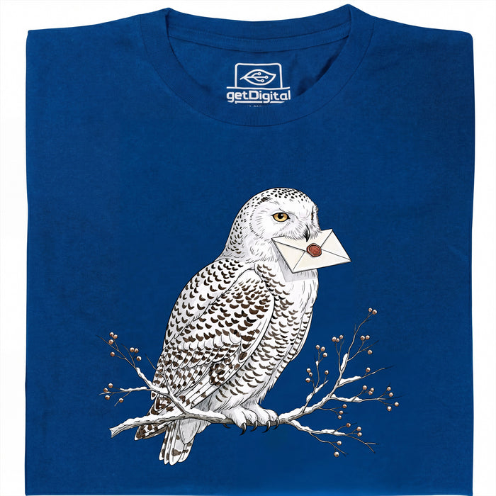 Owl Courier - Vooraanzicht T-Shirt Blauw