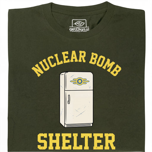 Nuclear Bomb Shelter Refrigerator - Main View T-Shirt Dark Green