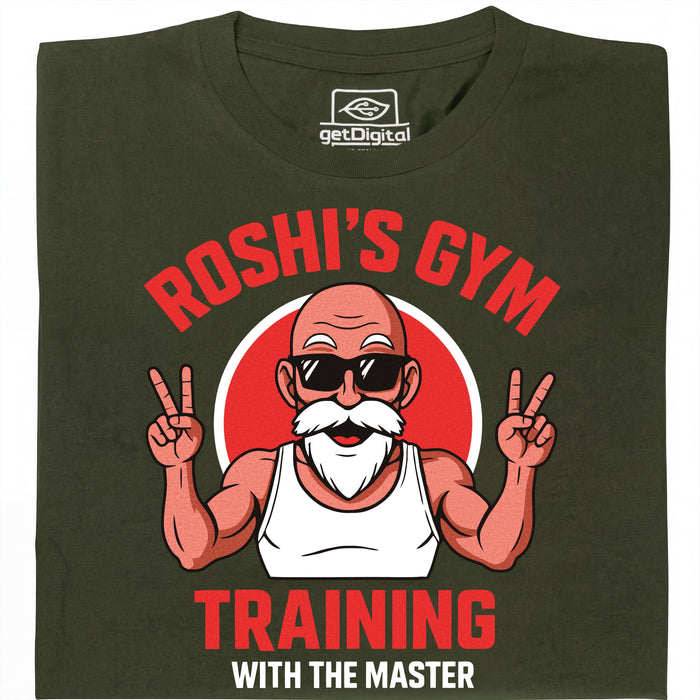 Training with the Master (Colourized) - Main View T-Shirt Dark Green