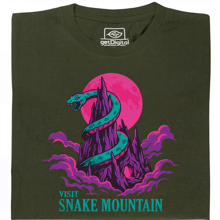 Visit Snake Mountain - Vista principal Camiseta Verde Oscuro