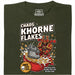 Chaos Khorne Flakes - Vue principale T-Shirt Vert Foncé