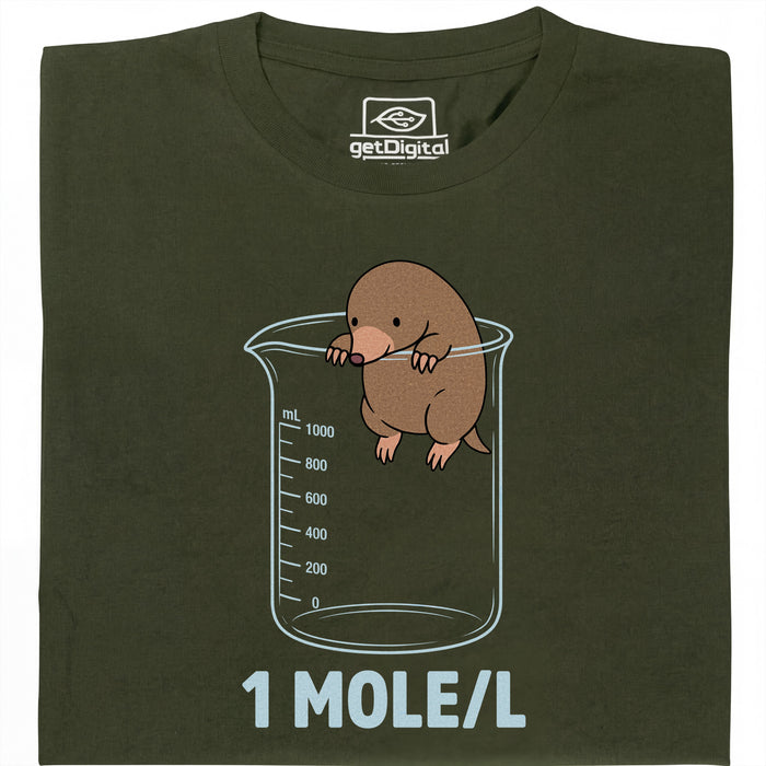 One Mole per Liter - Main view T-Shirt Dark Green