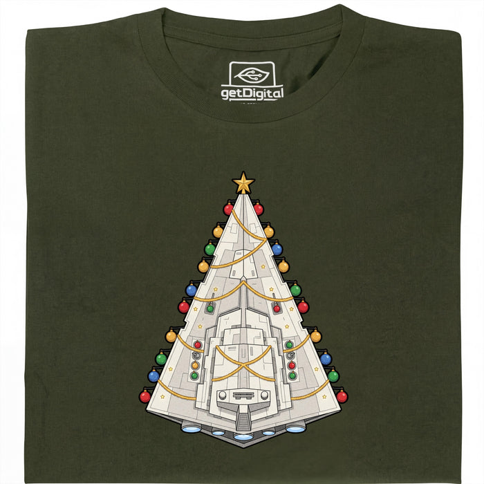Destructeur de Sapins - Noël selon le décret impérial - Vue Principale T-Shirt Vert Foncé