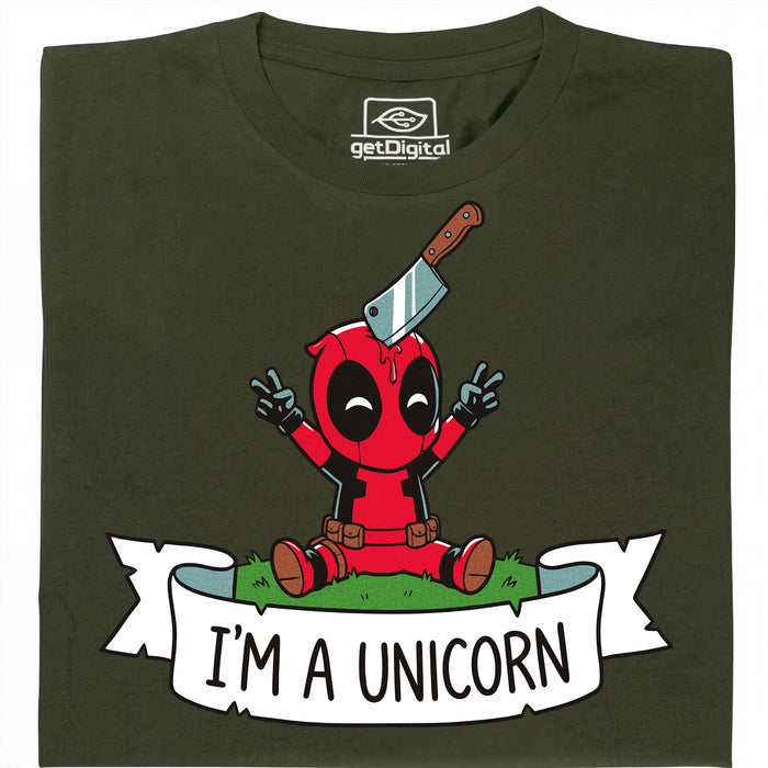 I'm a Unicorn - Vooraanzicht T-Shirt Donkergroen