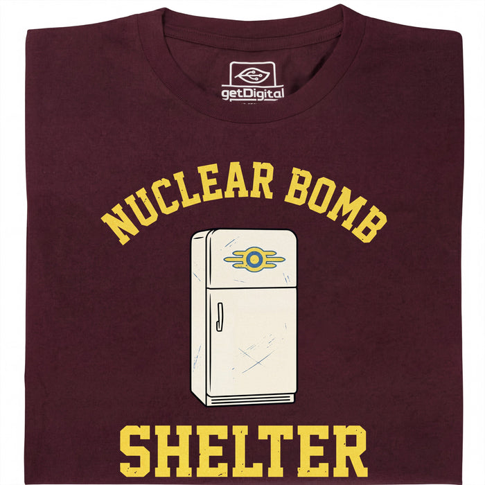 Nuclear Bomb Shelter Refrigerator - Main View T-Shirt Dark Red
