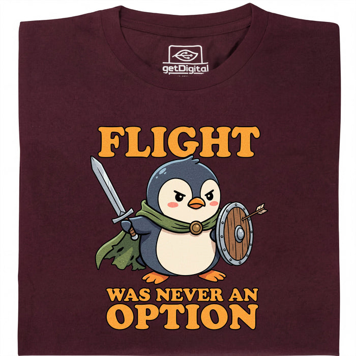 Pingüino Inquebrantable - Vista principal Camiseta Rojo Oscuro