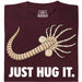 Just Hug It - Vista principal Camiseta Rojo Oscuro