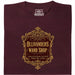 Ollivanders Wand Shop - Vue principale T-shirt Rouge Foncé