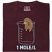 One Mole per Liter - Main view T-Shirt Dark Red