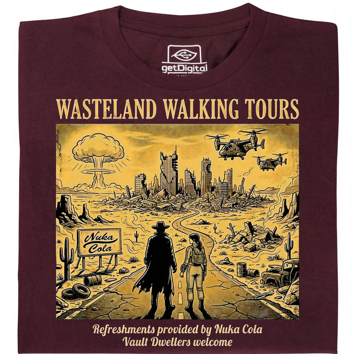 Wasteland Walking Tours - Main view T-Shirt Dark Red