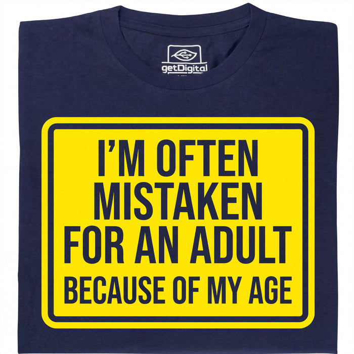 Mistaken For An Adult - Main view T-Shirt Navy Blue
