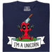 I'm a Unicorn - Vooraanzicht T-Shirt Marineblauw