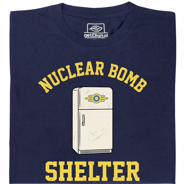 Nuclear Bomb Shelter Refrigerator - Main View T-Shirt Navy Blue