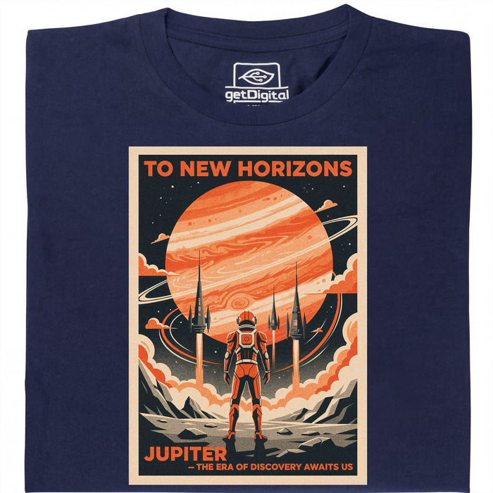 To New Horizons - Vista principale T-shirt Blu navy