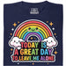 A Great Day To Leave Me Alone - Vista principale T-shirt Blu navy