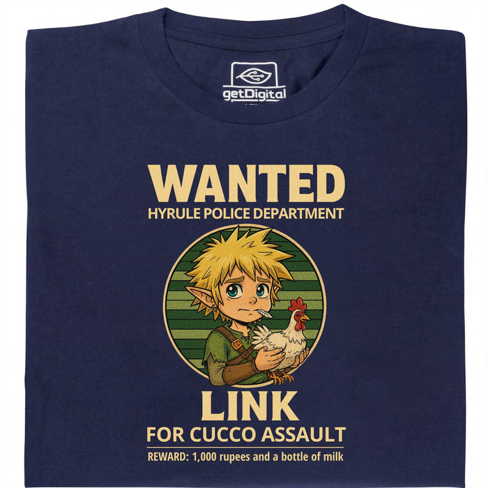 Wanted for Cucco Assault - Hoofdweergave T-Shirt Marineblauw