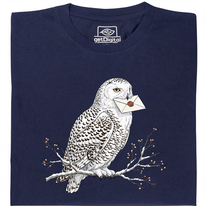 Owl Courier - Vooraanzicht T-Shirt Marineblauw